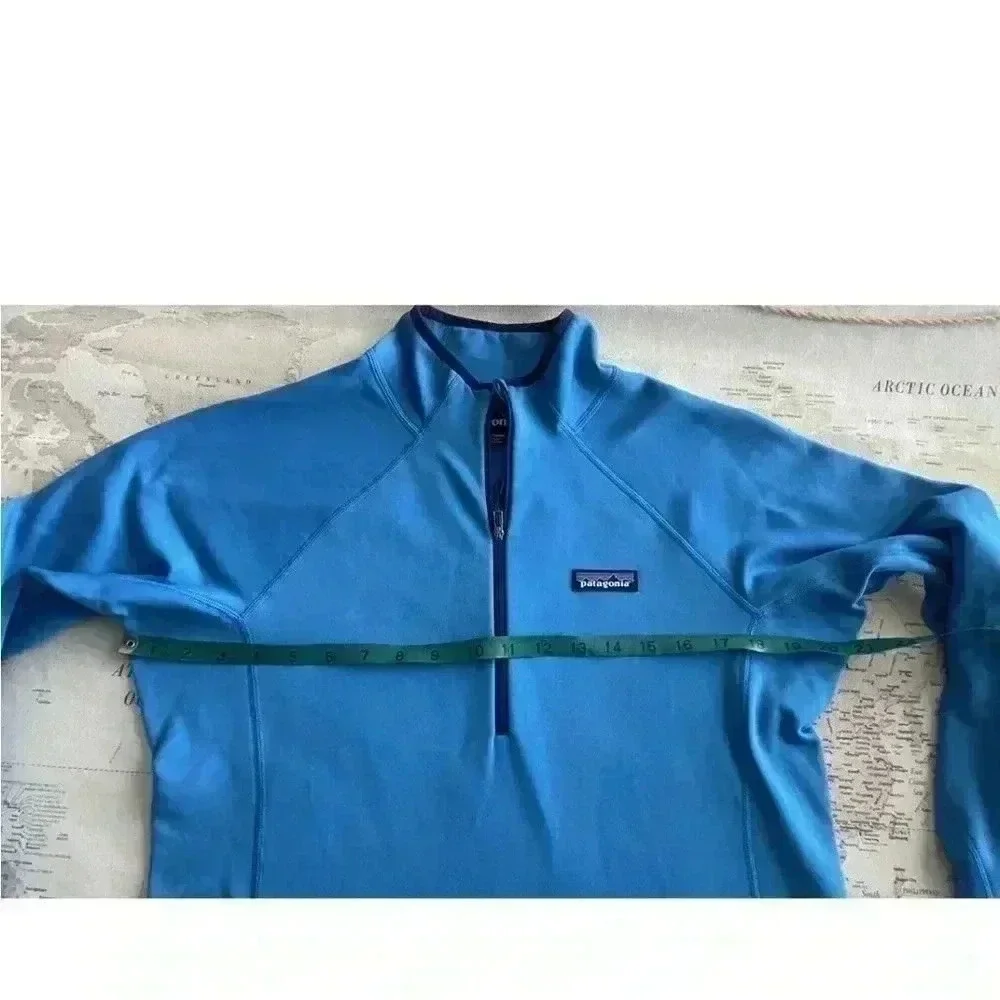 Patagonia M Blue Fleece 1/4 Zip Blue Sweatshirt- STAIN - Picture 9 of 9